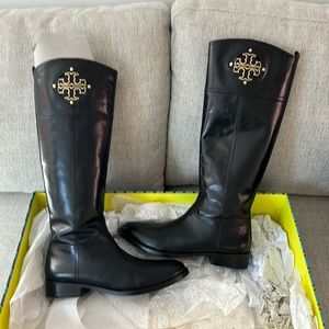 Tory Burch black riding boots
